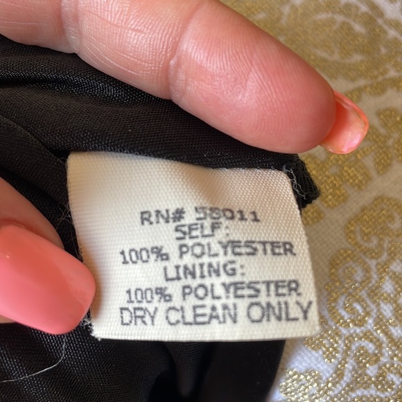 DAVID MEISTER cocktail party black halter dress high low hem lined size SM 6 - Picture 9 of 16